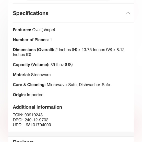 NWT 13.75x8 Corn Stoneware by John Derian - Picture 5 of 5